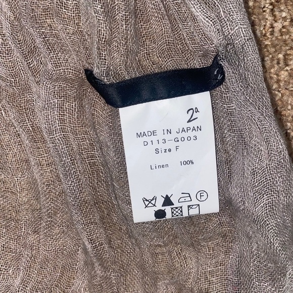 Made in Japan linen scarf (grey) - Picture 4 of 4